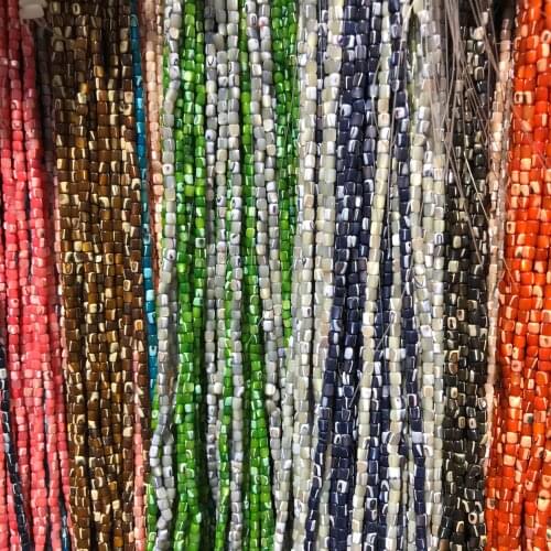 3.5mm Natural shell round beads multi color small beads for making jewelry braaclets necklace for women diy beads