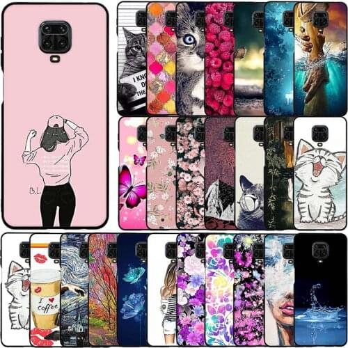 For Xiaomi Redmi Note 9S Case Flower Animal Cover Silicon Case For Redmi Note 9 Pro Max 9 Pro Bumper Shockproof Phone Case Coque