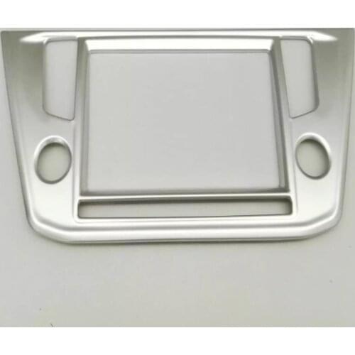 For VW Tiguan L 2017 Interior Central Control Navigation Panel Cover Trim Decoration Volkswagen ABS Chrome Car-Styling Accessor