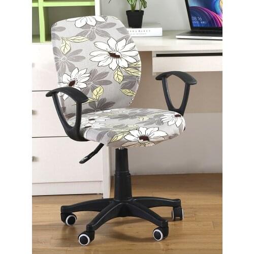 Elastic rotation study office chair cover conference room spandex chair cover anti-dirty removable computer swivel chair cover
