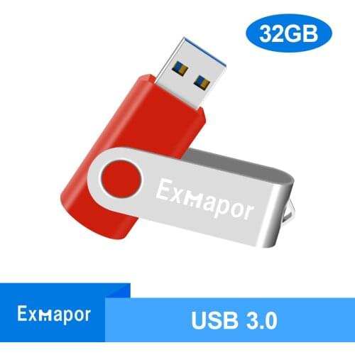 32GB USB 3.0 Flash Disk USB Memory Stick for Computer/Laptop/Computer/Sound/Speaker/External Storage Data/Photo/Video/Music Red