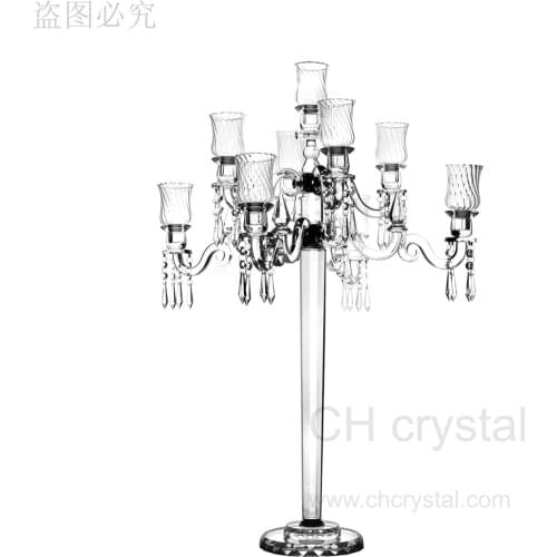 9 arms k9 crystal candelabra for wedding decor and home decoration