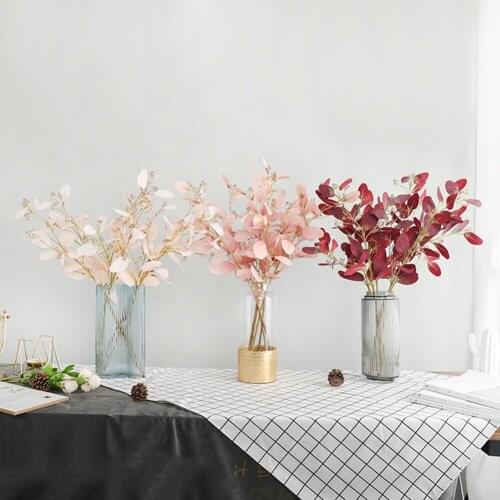 Artificial Plant Simulation Flower Fake Eucalyptus Leaf Branches Home Wedding Party Desktop Decoration
