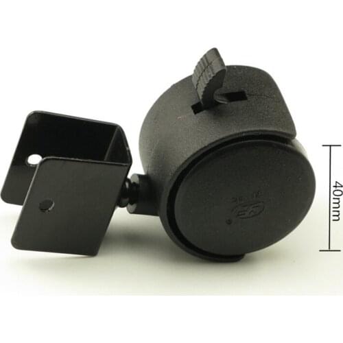 4PCS Black 40mm Replacement Swivel Casters Office Chair Baby Crib Sofa Brake Plastic Rolling Caster Furniture
