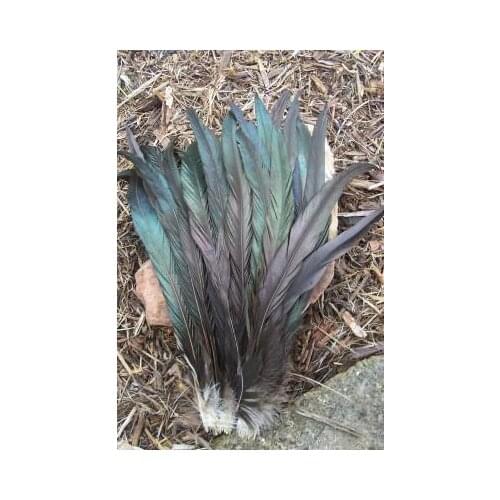 Hot 50pcs/lot Nature Colour IRIDESCENT BRONZE ROOSTER COQUE TAIL FEATHERS 12-14 inches long,decorative feathers