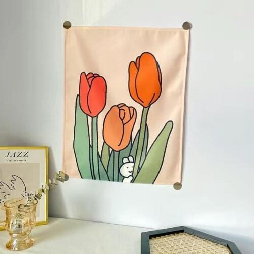 Kawaii Room Tapestry Bedroom Home Anime Cartoon Christmas Decoration Accessories Tapestry Dormitory Wall Decoration Backdrop