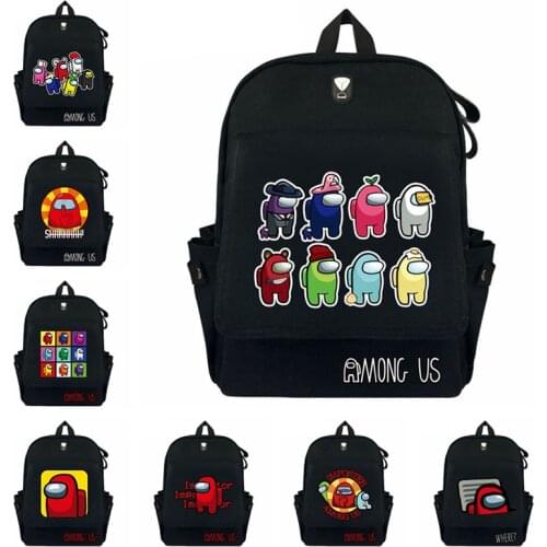 Cute Crewmate Backpack Student Schoolbag For Teenages Travel Bag Game Mochila Rucksacks Laptop Canvas Backpacks