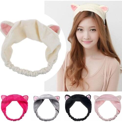 Fashion Women Girls Daily Headwear Cute Cat Ears Hair Headband Party Makeup Gift Vacation Headdress Hair Accessories