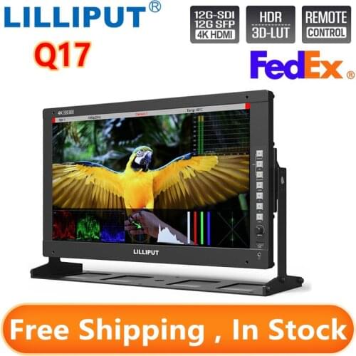 LILLIPUT Q17 Monito17.3 inch 4K 12G-SDI HDMI 2.0 12G SFP Production Broadcast HDR Monitor With Waveform PIP Mode Remote Terminal