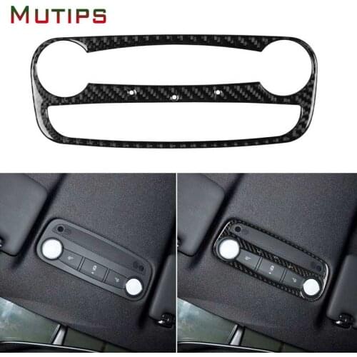 Mutips car reading light frame cover carbon fiber read LED sticker trim accessories for Audi TT 8n 8J MK1 MK2 MK3 TTRS 2008-2014