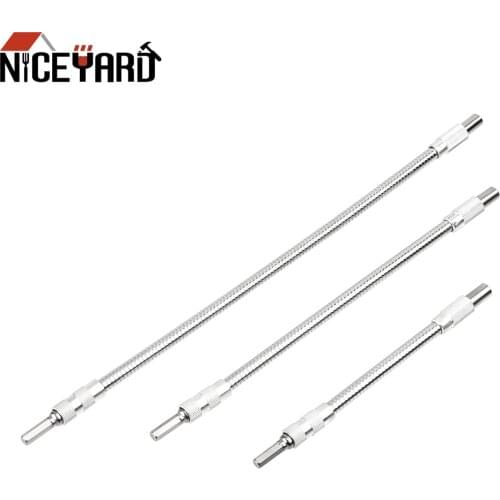 NICEYARD 200mm 300mm 400mm Flexible Shaft Extention Screwdriver Bits Universal Connect Link Electronics Drill Shaft