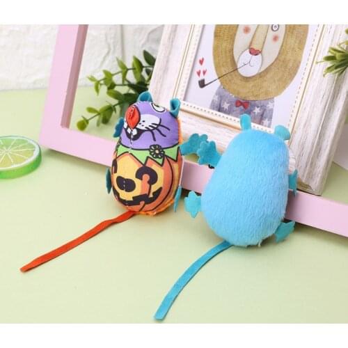 Pet Toy Fat Cat Kitten Teaser Toy Colorful Mouse Cat Toy With Catmint Catnip