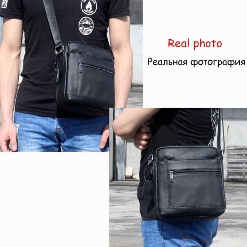 Casual Men Shoulder Bag Vintage Crossbody Bags High Quality Male Bag PU Leather Handbag Capacity Men Messenger Bags Tote Bag