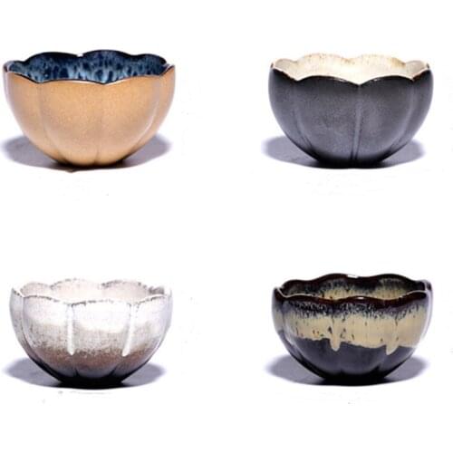 Retro Teacup Bowl Vintage Drinkware Tea Cup Japanese Coarse Pottery Tea Master Bowl Creative Home Decor