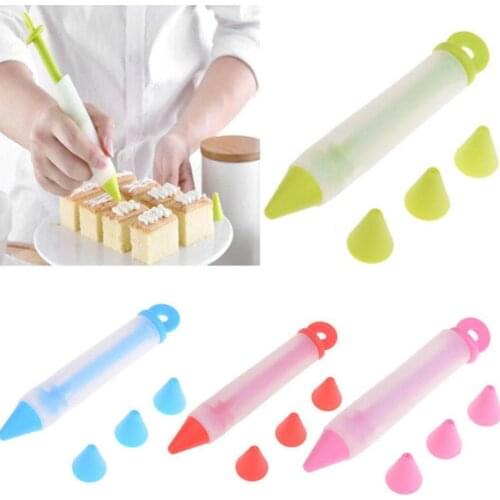 Silicone Food Writing Pen Chocolate Decorating Tools Cake Mold Cream Cup Cookie Icing Piping Pastry Nozzles Kitchen Accessories