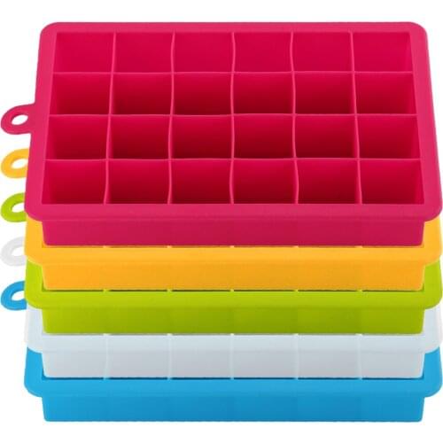 Silicone Ice Cubes Tray BPA-free Flexible Baby Food Candy Chocolate Mold 24 Cavity Kitchen Tool
