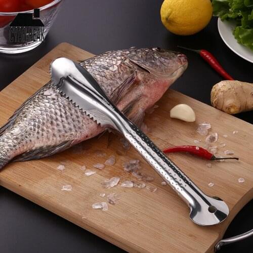Stainless Steel Fish Bone Tweezers Fish Scales Scraping Grater Fast Remove Fish Cleaning Peeler Scraper Kitchen Accessorie Tool
