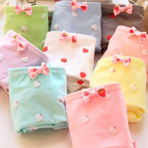 4Pcs Girlss Cotton Blend Panties Briefs Lingerie Shorts For Women Ladies Girls 0128-4