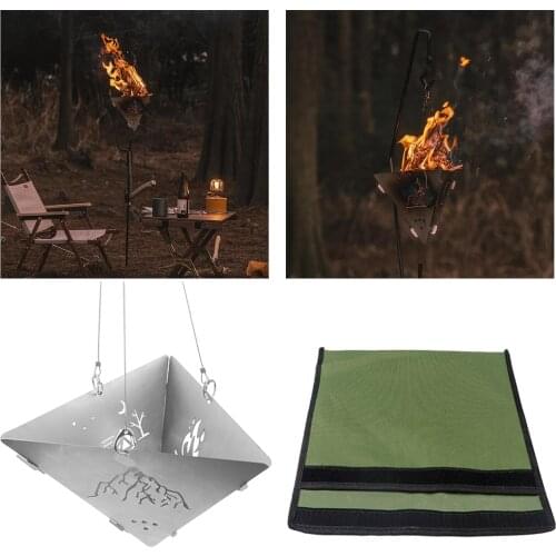 Camping Stove Stainless Steel Backpacking Stove Potable Wood Burning Stove for Picnic Camp Hiking