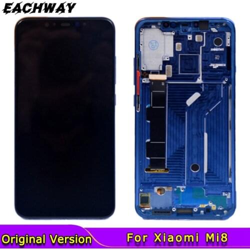 For Xiaomi Mi8 LCD Display Touch Screen Digitizer Assembly For Xiaomi Mi8 LCD With Frame Screen Replacement For Xiaomi Mi 8 LCD