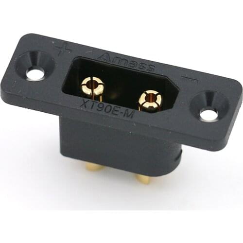 10pcs/lots Ams new product XT90E with nut can fix black gold-plated model airplane connector AMASS model accessories