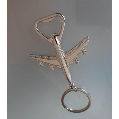 100pcs Plane Shaped Openers Car Key Chains Bottle Opener Key Holder Airplane Wine Beer Openers Aircraft Styling Car Key Ring