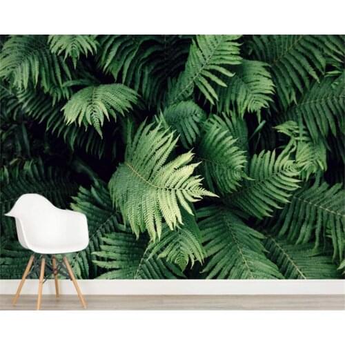 Customize any size 3D mural wallpaper tropical plant living room room background wall wallpaper for walls 3 d behang Beibehang