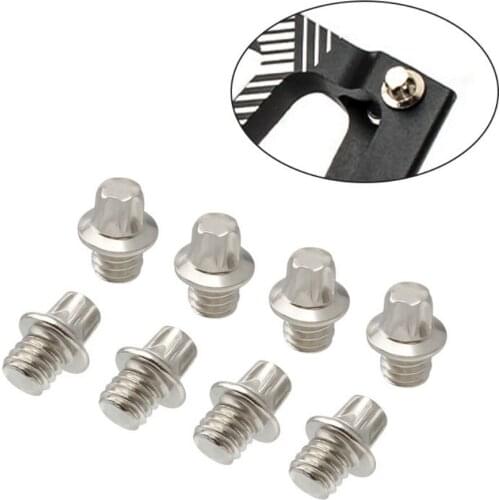 50Pcs Road Bike Mountain Bike Folding Bike Pedal Stop Slip Nail Non-slip Plum-shaped Steel Screw Accessories