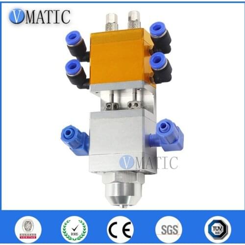 Free Shipping Dual Fluid Suction Lift Large Flow Double Acting Cylinder AB Glue Dispensing Valve