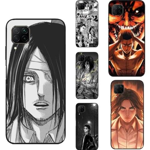 Eren Yeager Attack on Titan For Huawei P30 P20 P40 Lite Nova 5T P Smart 2021 Case For Honor 20 Pro 9S 8X 9X 10X Lite