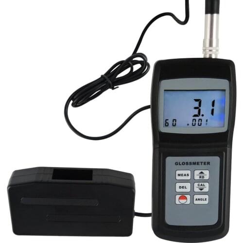 Digital Gloss Meter Handheld 20 & 60 Degree Tile Floor Metal Surface 0.1 ~ 200 w/ Memory Specular Reflection Gloss Tester