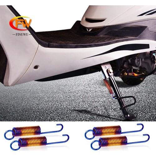 FINEWE 2pcs/lot Motorcycle accessories tripod spring pedal modification universal 304 stainless steel side bracket spring