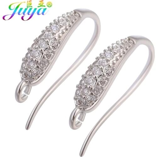 Juya DIY Earrings Making Supplies Gold/Silver Color Creative Basic Women Fashion Earring Hook Accessories For Hand made Earrings