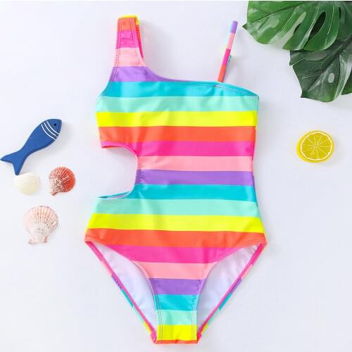 2018 Baby Girls Swimwear One Piece Swimsuit Childrens Swimwear Flamingo Kid Summer Sport Bathing Suit CC871