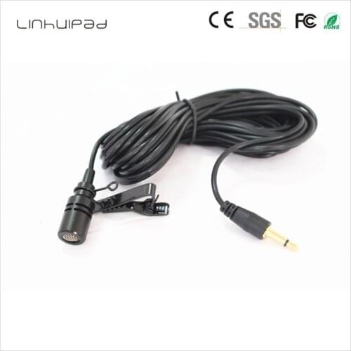Linhuipad 3.5mm metal laptop microphone mono lavalier mic with 1.2m cord length 500pcs/lot