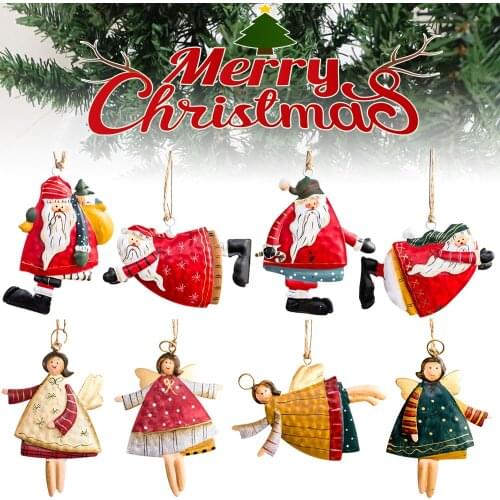 Cute Angel Ornament Pendant Iron Crafts Christmas Decoration Small Pendant Decoration Accessories Wallet Mobile Phone Pendant