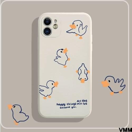 Students Cute Phone Backcover for Iphone 11promax Case Case Capa 12mini 12promax 12 Cover Liquid Silicone Case