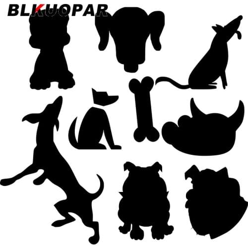 BLKUOPAR for Sitting Dog Car Stickers Sunscreen Fashionable Decals Simple Motorcycle Surfboard Decor Car Door Protector