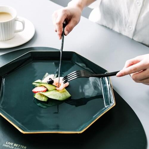 Newest Black White Cutlery Set Stainless Steel Dinnerware Knife Fork Spoon Flatware Wedding Gift Silverware Set Drop shipping