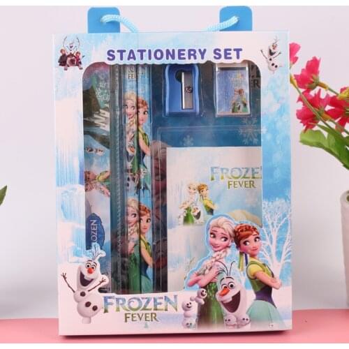 Disney Princess stationery set cute notebook pencil eraser ruler and other writing and drawing tools school supplies gifts