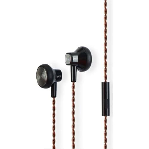 JCALLY EP02 Flat Head Earphone HIFI Moving Coil Wired Control Headphone with 3.5mm cable Music Game Headset