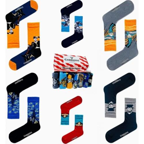 Socks 7 Pieces Set Artistic Design Unisex Women And Men Sweatproof Washable Flexible Discount Summer Winter Spring Autumn Good A