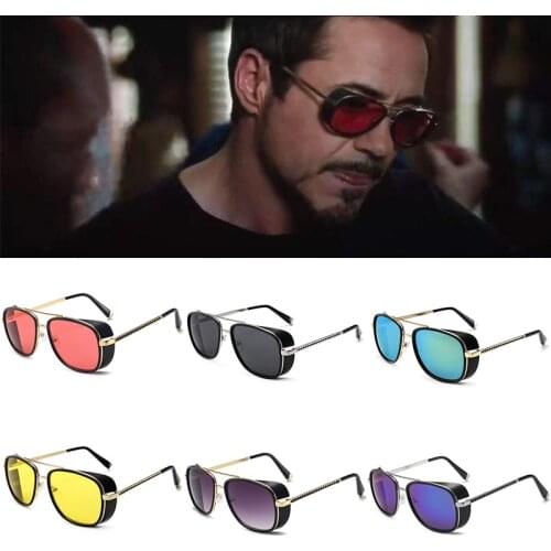Iron Man 3 Matsuda TONY Stark Cosplay Sunglasses Men Rossi Coating Retro Vintage Designer Sun Glasses Oculos Masculino Gafas De