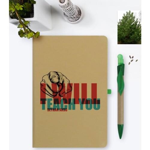 Personalized English Teacher Environmentalist Notebook and Seeded Pen Set-2