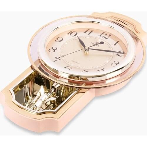 Christmas decorations for home Luxury swing program-controlled 16 music alarm clock, living room silent pendulum clock