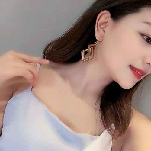 Korean Style Earrings for Women Acrylic Stud Earring Leopard Caramel Color Earings Fashion Jewelry Accessorie Kolczyki