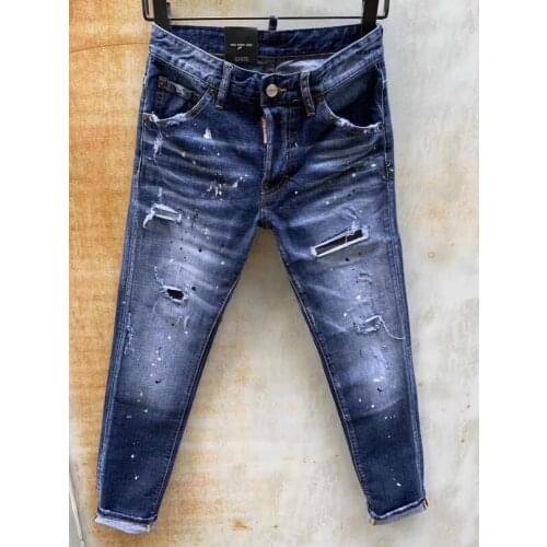 Blue pants classic,Authentic DSQUARED2,Retro,Italian brand ,Women/Men Jeans,locomotive,Jogging jeans,DSQ9130