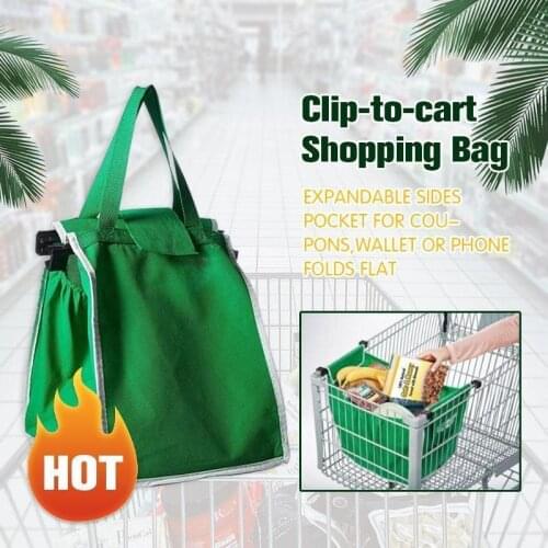 Supermarket Shopping Bag Eco Friendly Trolley Tote Thicken Cart Bags Large Capacity Handbags Foldable Reusable Women Cart Bag
