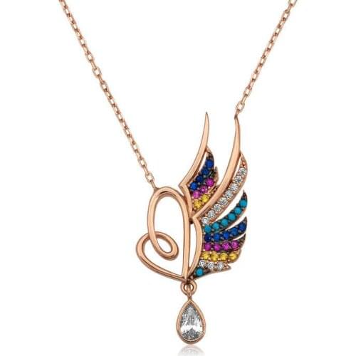 Tevuli 925 Sterling Silver Wing Heart Woman Necklace