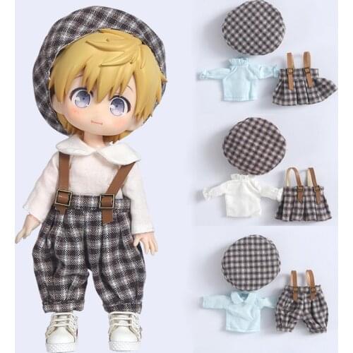 Obitsu 11 Hoodie, OB11 Costume Sun Protection Jacket, Spacesuit Clothes With Checkered pattern For ob11 Molly, gsc, 1/12bjd Doll